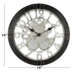 Westclox 16" Bronze Gears Analog Wall Clock