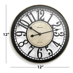 Westclox 12" Bronze Open Arabic Numeral Wall Clock