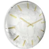 Westclox Large White Marble Dial Wall Clock