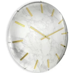 Westclox Large White Marble Dial Wall Clock