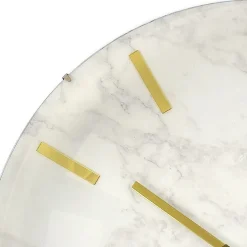 Westclox Large White Marble Dial Wall Clock