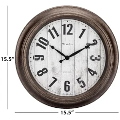 Westclox 15.5" Round Plastic Analog Wall Clock