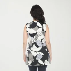 White Mark Maternity Womens Crew Neck Sleeveless Tunic Top