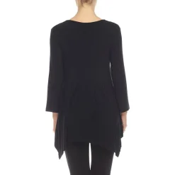 White Mark Maternity Womens V Neck Long Sleeve Tunic Top