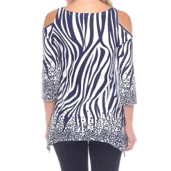 White Mark Plus Maternity Womens Scoop Neck 3/4 Sleeve Tunic Top