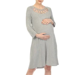 White Mark Womens Maternity 3/4 Sleeve Swing Dresses