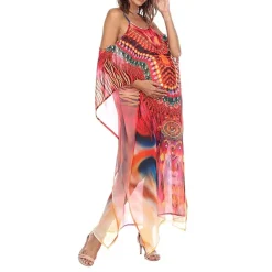 White Mark Womens Maternity Scoop Neck Sleeveless Maxi Dress