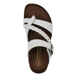 White Mountain Hazy Womens Criss Cross Strap Footbed Sandals