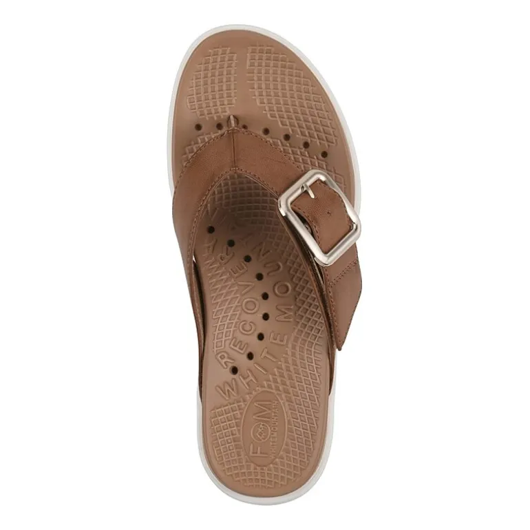 White Mountain Nalla Womens Adjustable Strap Footbed Sandals