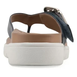 White Mountain Nalla Womens Adjustable Strap Footbed Sandals