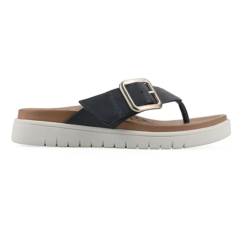 White Mountain Nalla Womens Adjustable Strap Footbed Sandals