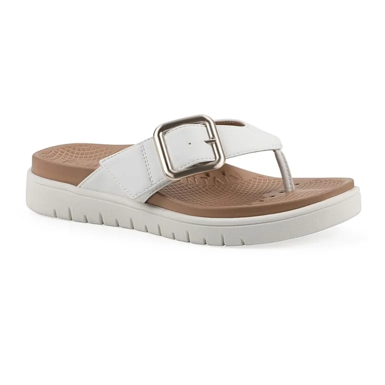 White Mountain Nalla Womens Adjustable Strap Footbed Sandals