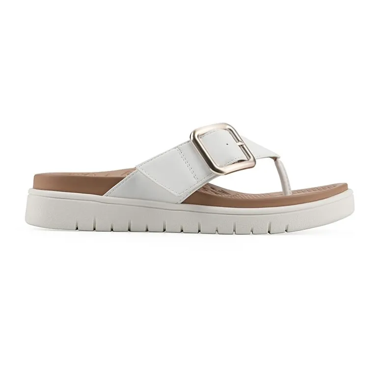 White Mountain Nalla Womens Adjustable Strap Footbed Sandals