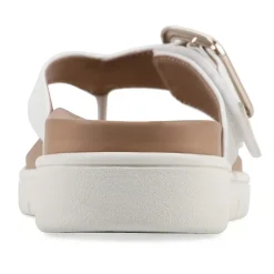 White Mountain Nalla Womens Adjustable Strap Footbed Sandals