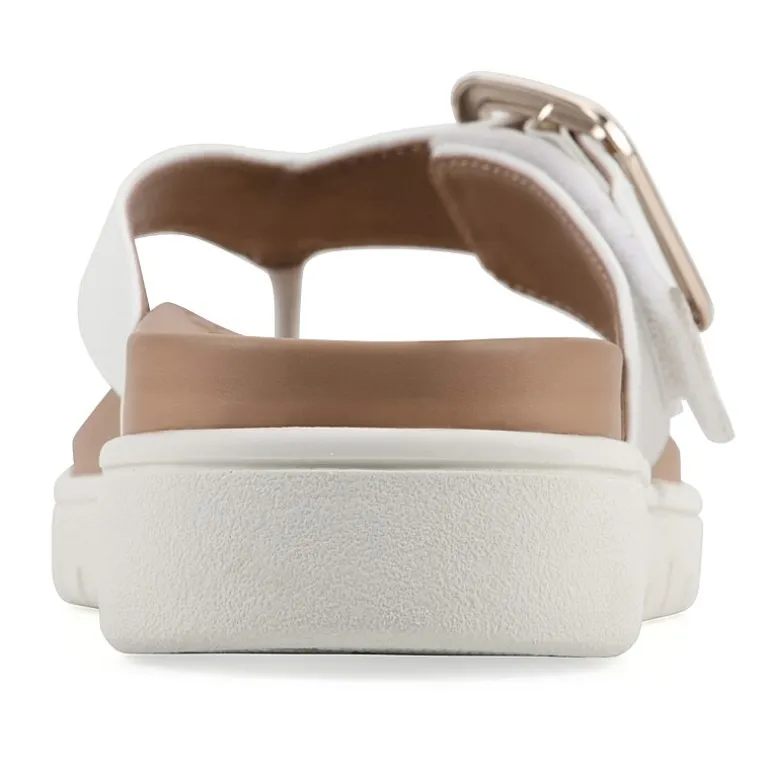 White Mountain Nalla Womens Adjustable Strap Footbed Sandals