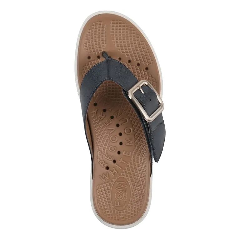 White Mountain Nalla Womens Adjustable Strap Footbed Sandals