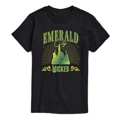 Wicked Movie Emerald City Tee Womens Juniors Crew Neck Short Sleeve Regular Fit Wicked Graphic T-Shirt