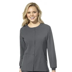 Wink® W123 Crew Neck Warm Up Womens Moisture Wicking Wrinkle Resistant Quick Dry Scrub Jackets