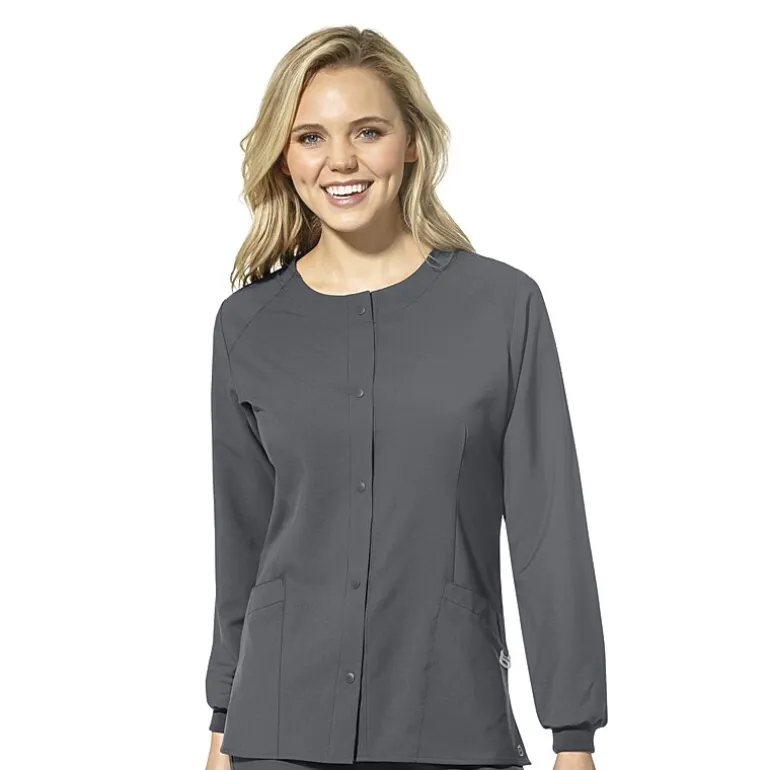 Wink® W123 Crew Neck Warm Up Womens Moisture Wicking Wrinkle Resistant Quick Dry Scrub Jackets
