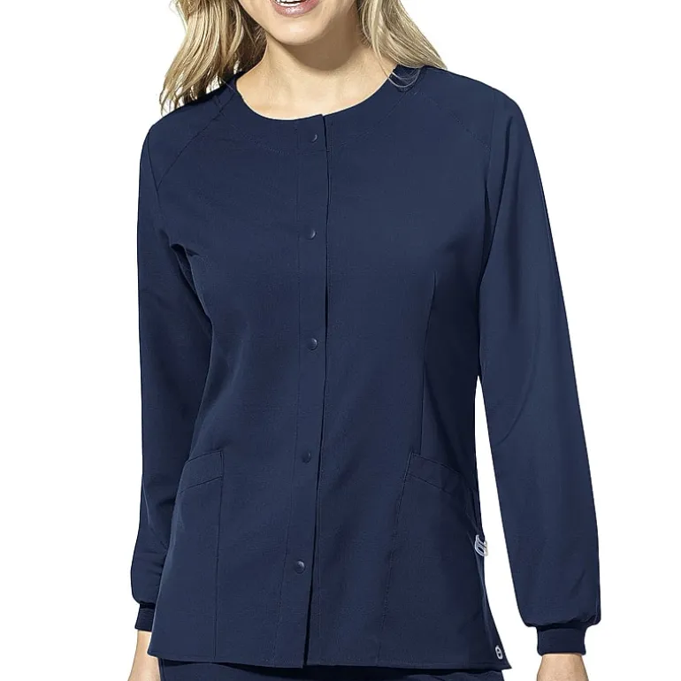 Wink® W123 Crew Neck Warm Up Womens Moisture Wicking Wrinkle Resistant Quick Dry Scrub Jackets