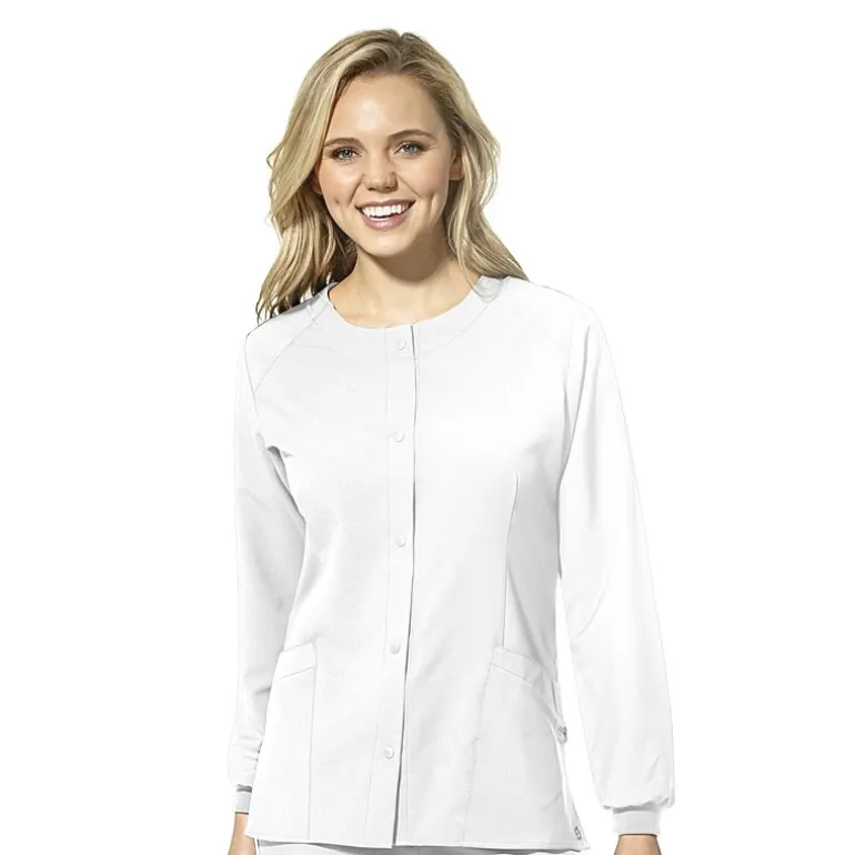 Wink® W123 Crew Neck Warm Up Womens Moisture Wicking Wrinkle Resistant Quick Dry Scrub Jackets