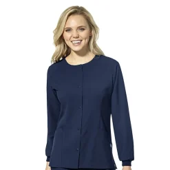Wink® W123 Crew Neck Warm Up Womens Plus Moisture Wicking Wrinkle Resistant Quick Dry Scrub Jackets