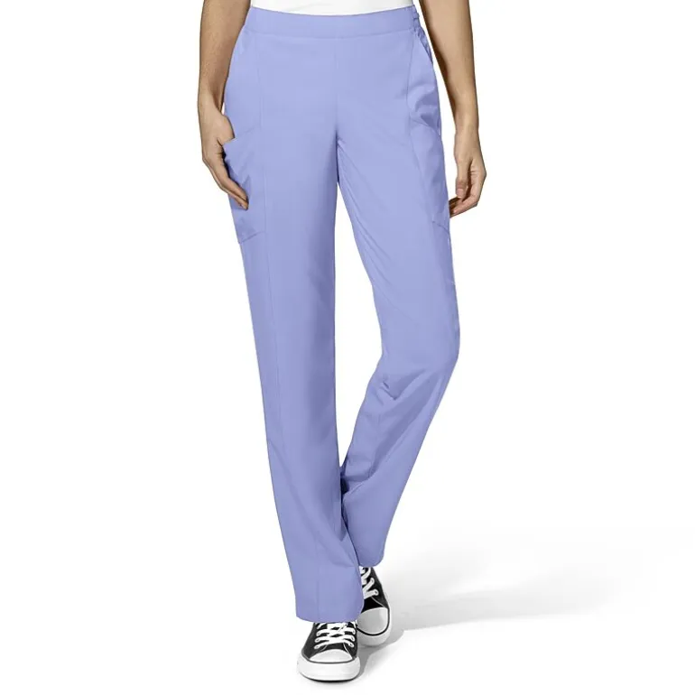 Wink® W123 Flat Front Cargo Pocket Womens Petite Moisture Wicking Wrinkle Resistant Quick Dry Scrub Pant