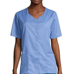 Wink® Wonderwork Snap Front Womens Tag Free Scrub Jackets