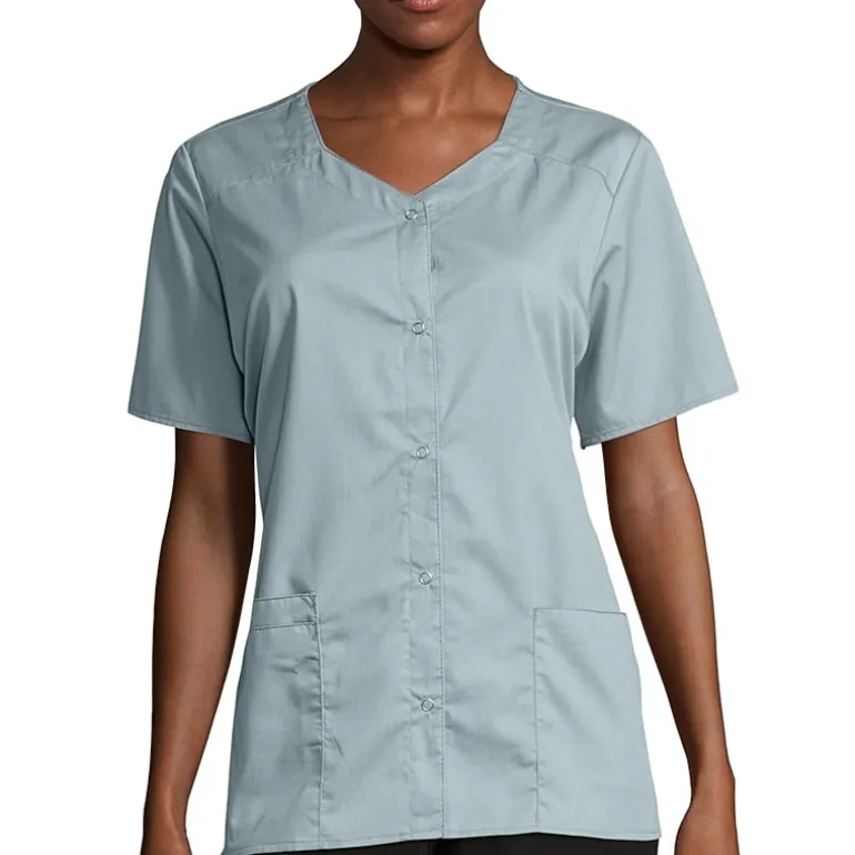 Wink® Wonderwork Snap Front Womens Tag Free Scrub Jackets