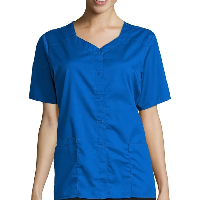 Wink® Wonderwork Snap Front Womens Tag Free Scrub Jackets
