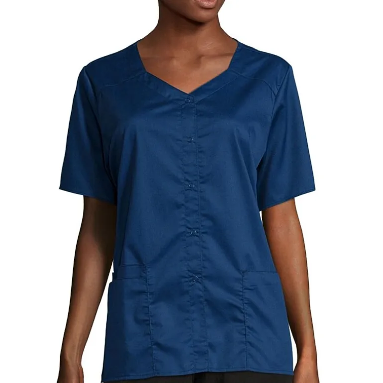 Wink® Wonderwork Snap Front Womens Tag Free Scrub Jackets