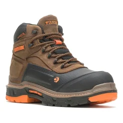 Wolverine Mens Overpass Waterproof Flat Heel Work Boots