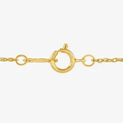 Womens 1 CT. Lab Grown White Diamond 10K Gold Round Pendant Necklace