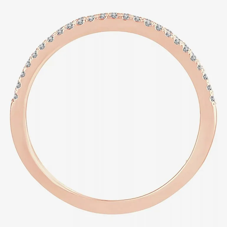 Womens 1/5 CT. Natural White Diamond 10K Gold Anniversary Wedding Band