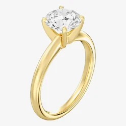 Womens 2 CT. Natural White Diamond 14K Gold Round Solitaire Engagement Ring