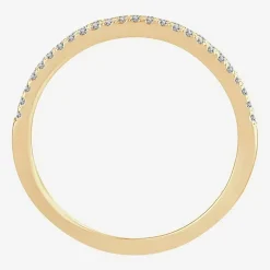 Womens 1/5 CT. Natural White Diamond 10K Gold Anniversary Wedding Band
