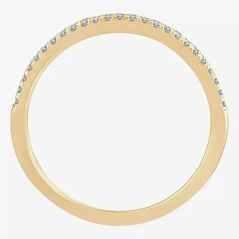 Womens 1/5 CT. Natural White Diamond 10K Gold Anniversary Wedding Band