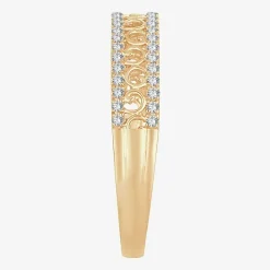 Womens 1/5 CT. Natural White Diamond 10K Gold Anniversary Wedding Band