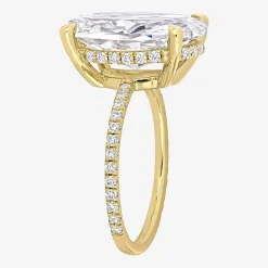 Womens 8 Ct.T.W. Lab Created White Moissanite 10K Gold Solitaire Engagement Ring