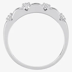 Womens 3/8 CT. T.W. Lab Created White Moissanite Sterling Silver Wedding Band