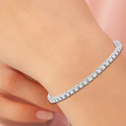 Womens 2 CT. T.W. Lab Grown Diamond Sterling Silver 7.5 Inch Tennis Bracelet