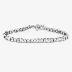 Womens 1/4 CT. T.W. Lab Grown White Diamond Sterling Silver 7.25 Inch Tennis Bracelet