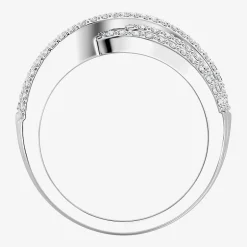 Womens 1 CT. T.W. Lab Grown White Diamond Sterling Silver Cocktail Ring