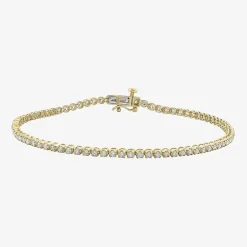 Womens 1 CT. T.W. Lab Grown White Diamond 10K Gold 7.25 Inch Tennis Bracelet