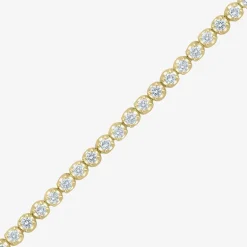 Womens 1 CT. T.W. Lab Grown White Diamond 10K Gold 7.25 Inch Tennis Bracelet