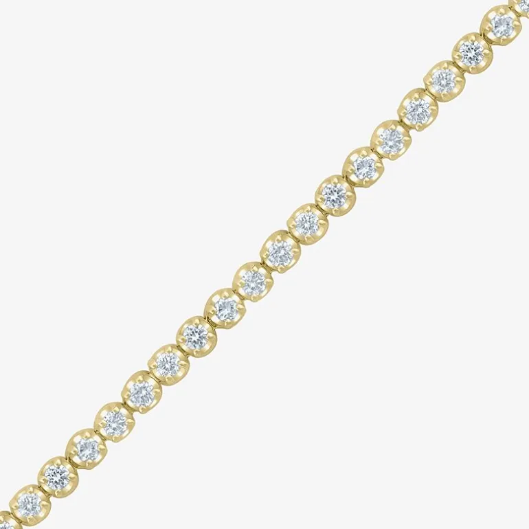 Womens 1 CT. T.W. Lab Grown White Diamond 10K Gold 7.25 Inch Tennis Bracelet