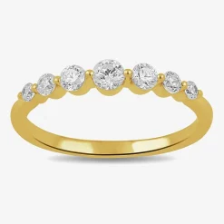 Womens 1/2 CT. T.W. Lab Grown White Diamond 10K Gold Anniversary Wedding Band