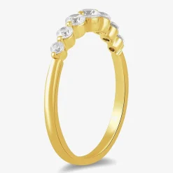 Womens 1/2 CT. T.W. Lab Grown White Diamond 10K Gold Anniversary Wedding Band