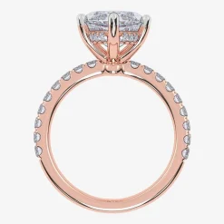 Womens 5 1/2 CT. T.W. Lab Grown White Diamond 14K Gold Marquise Side Stone Engagement Ring
