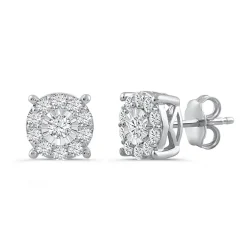 Womens 1 CT. T.W. Natural White Diamond Sterling Silver 2-pc. Jewelry Set